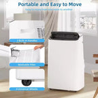 Portable Air Conditioners for Room up to 750 Sq.ft, 14,000 BTU Floor AC , Remote Control, 24-Hour Timer, Window Slider Kit