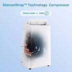 Portable Air Conditioners for Room up to 750 Sq.ft, 14,000 BTU Floor AC , Remote Control, 24-Hour Timer, Window Slider Kit