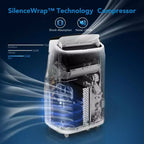14000 BTU Portable Air Conditioners with Remote Control, 3-in-1 Free Standing Cooling AC Unit, Cools Room up to 750 sq.ft, Smart/Sleep Mode, 3 Speed