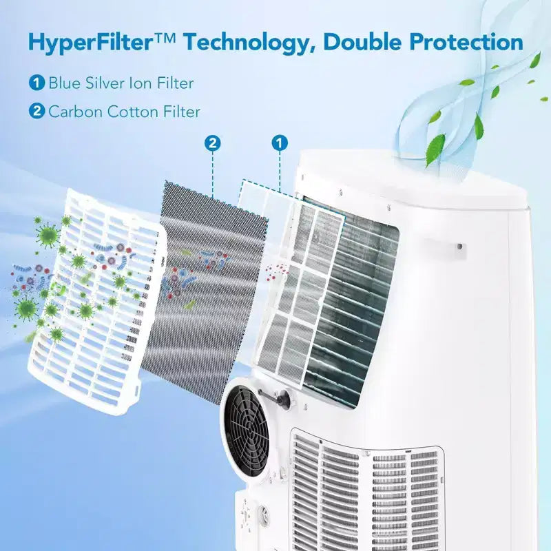 14000 BTU Portable Air Conditioners with Remote Control, 3-in-1 Free Standing Cooling AC Unit, Cools Room up to 750 sq.ft, Smart/Sleep Mode, 3 Speed
