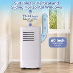 Aires acondicionados portátiles, Flarhetoric 10000 BTU Refrigeración/Ventilador/Deshumidificador 3 EN 1 Unidad de aire acondicionado portátil para habitaciones de 52 m², Unidades para habitaciones con bajo nivel de ruido