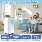 Aires acondicionados portátiles, Flarhetoric 10000 BTU Refrigeración/Ventilador/Deshumidificador 3 EN 1 Unidad de aire acondicionado portátil para habitaciones de 52 m², Unidades para habitaciones con bajo nivel de ruido