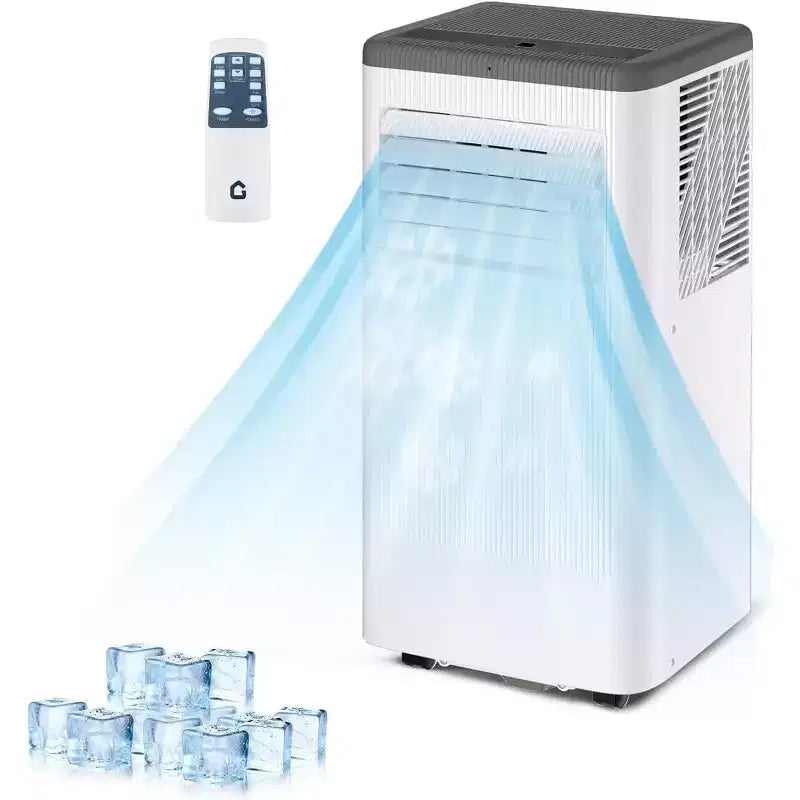 Aire acondicionado portátil de 8.000 BTU, unidad de CA portátil para dormitorio de hasta 32,5 m², refrigeración, deshumidificador, aire acondicionado de pie, temporizador de 24 horas