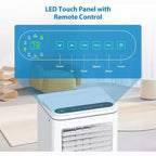 8,000 BTUs Portable Air Conditioner with Cooling, Dehumidifier, Fan 3-In-1, LED Display, 24-HTimer, DOE SACC 5000BTU High Efficiency Cooling