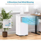 8,000 BTUs Portable Air Conditioner with Cooling, Dehumidifier, Fan 3-In-1, LED Display, 24-HTimer, DOE SACC 5000BTU High Efficiency Cooling