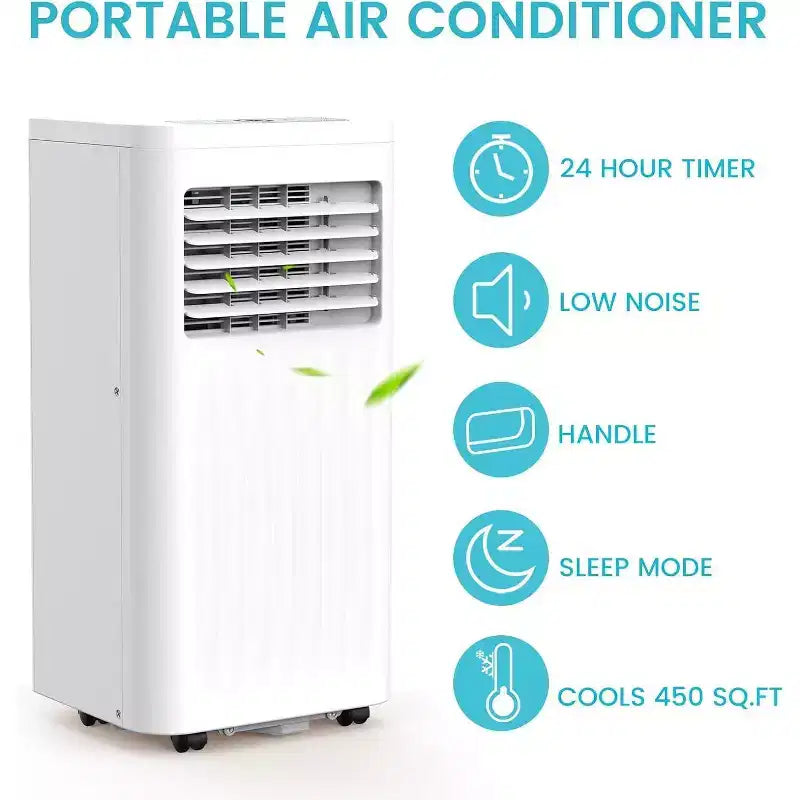 ZAFRO Portable Air Conditioners, 4 Modes Portable AC with Remote Control/LED Display/24Hrs Timer