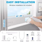 ZAFRO Portable Air Conditioners, 4 Modes Portable AC with Remote Control/LED Display/24Hrs Timer