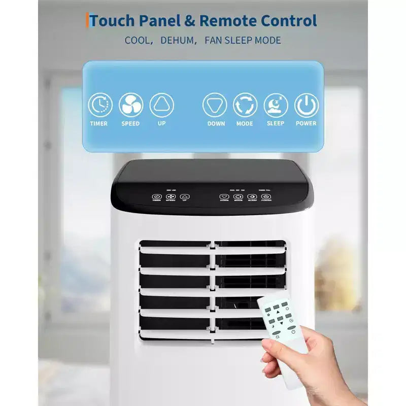 TROPOW Air Conditioner, 8000 BTU 3-in-1 Unit with Fan Mode, Remote & Ventless Design, Portable Room Air Conditioner.