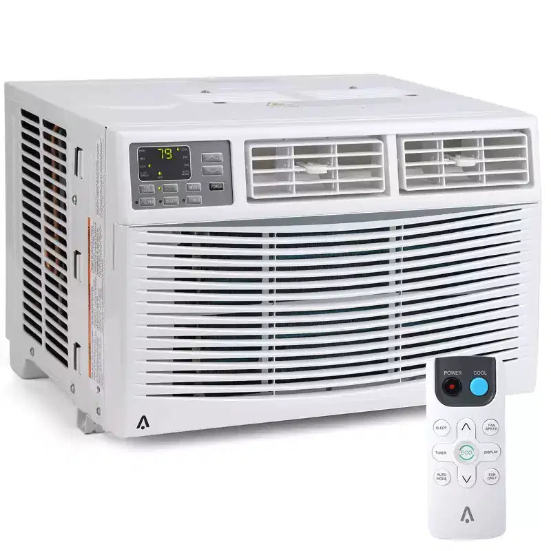 Aire acondicionado inteligente de ventana de 8000 BTU - Aire acondicionado con Wi-Fi para habitaciones de 350 pies cuadrados, enfriamiento silencioso de 51 dB con EER de 11, control por aplicación, pantalla digital y control remoto