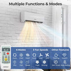 Costway Aire Acondicionado Mini Split de 2 Zonas 18k BTU 22 SEER2 208-230V con Wifi