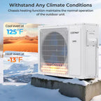 Costway Aire Acondicionado Mini Split de 2 Zonas 18k BTU 22 SEER2 208-230V con Wifi