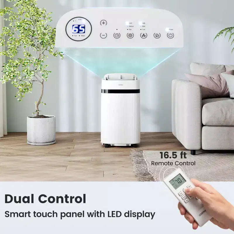 Costway 12000 BTU Portable Air Conditioner with Fan & Dehumidifier Sleep Mode 24H Timer