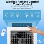 3000CFM Swamp Cooler, Evaporative Air Cooler with Remote Control and 12H Timer, 4 Ice Packs, 3 Modes & Wind Speeds for Outdoor Indoor Use, 10.3 Gallon