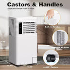 8000 BTU Portable AC with Remote  3-in-1 Unit for Room, Bedroom, Garage, RV  Includes Timer, Display & Window Kit  White