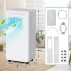 8,000 BTU Portable Air Conditioner for Room up to 350 Sq. Ft., Portable AC Unit with Remote Control, Sleep Mode, Window Kit Included