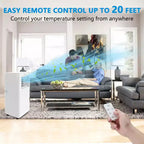8,000 BTU Portable Air Conditioner for Room up to 350 Sq. Ft., Portable AC Unit with Remote Control, Sleep Mode, Window Kit Included