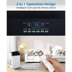 Acekool 12,000 BTU Portable AC - 3-in-1 Cooling, Dehumidifier & Fan for Rooms Up to 550 Sq.Ft, LED Display, Remote Control
