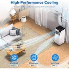 ZAFRO Portable Air Conditioners, Portable AC Unit with Cool, Fan & Dry Modes/Fast Cooling/Energy Efficient/Remote Control