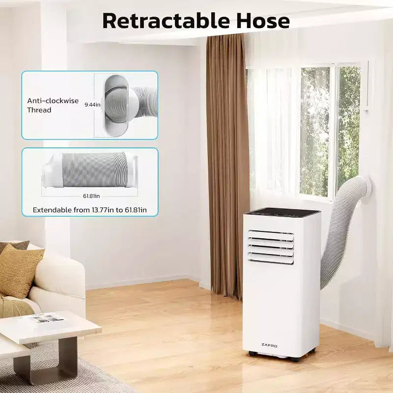 ZAFRO Portable Air Conditioners, 4 Modes Portable AC Unit with Fast Cooling/Energy Efficient/Remote/24Hrs Timer for Bedroom