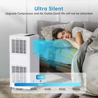 Portable Air Conditioner 8,000 BTU, Cools Rooms Up to 350 Sq. Ft, Dehumidifier, Fan, Sleep Mode, Remote Control, Quiet AC Unit with Window Mount Kit