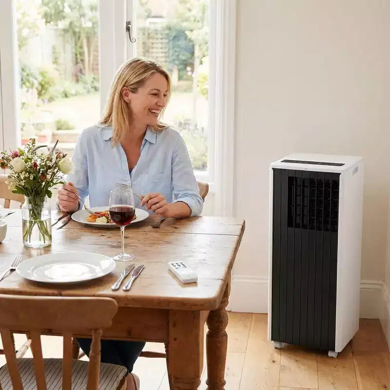 Portable Air Conditioner 8,000 BTU, Cools Rooms Up to 350 Sq. Ft, Dehumidifier, Fan, Sleep Mode, Remote Control, Quiet AC Unit with Window Mount Kit