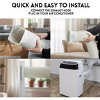 Acekool 10000 BTU Portable Air Conditioner, 3-in-1 AC with Fan & Dehumidifier, Remote, 3 Speeds, 24H Timer, Cools Rooms Up to 450 Sq.Ft, Easy Install