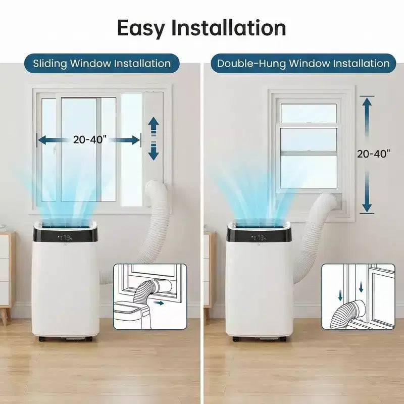 Acekool 10000 BTU Portable Air Conditioner, 3-in-1 AC with Fan & Dehumidifier, Remote, 3 Speeds, 24H Timer, Cools Rooms Up to 450 Sq.Ft, Easy Install