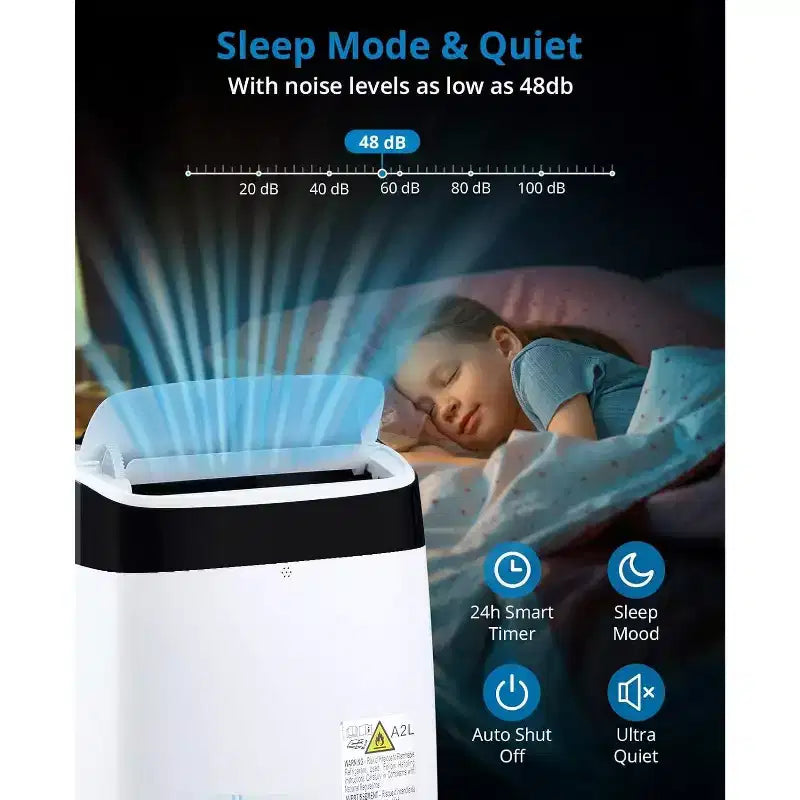 Acekool 10000 BTU Portable Air Conditioner, 3-in-1 AC with Fan & Dehumidifier, Remote, 3 Speeds, 24H Timer, Cools Rooms Up to 450 Sq.Ft, Easy Install