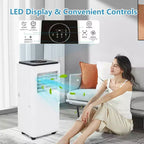 Acekool 14000 BTU Portable Air Conditioner, 3-in-1 Quiet AC with Dehumidifier & Fan, Remote, Timer, Cools Up to 750 Sq.Ft, Easy Install, Mobility