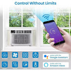 Acekool 10000 BTU Window Air Conditioner, Smart Wi-Fi AC Unit Cools Rooms Up to 450 Sq.Ft, Quiet Energy Saving, Remote App Control, Easy Install