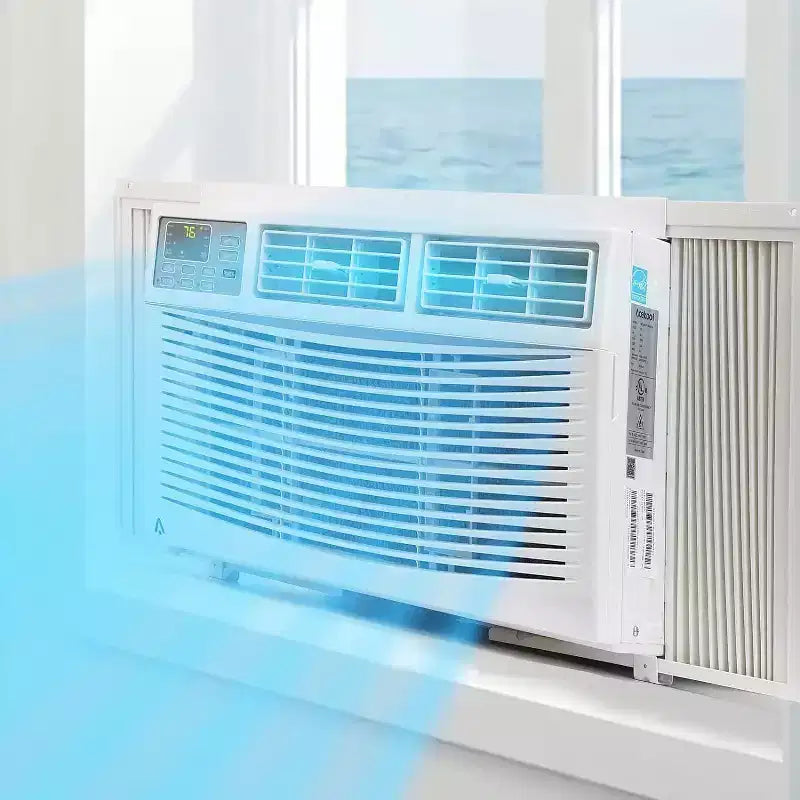 Acekool 10000 BTU Window Air Conditioner, Smart Wi-Fi AC Unit Cools Rooms Up to 450 Sq.Ft, Quiet Energy Saving, Remote App Control, Easy Install