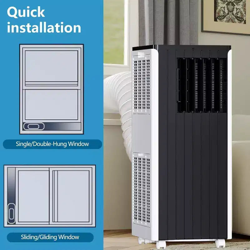 Acekool 8000 BTU Portable Air Conditioner, Quiet 3-in-1 AC with Remote, Cools Up to 350 Sq.Ft, Dehumidifier, Fan, 24H Timer