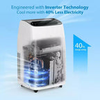Acekool 14,000 BTU Portable Air Conditioner and Heater, 4-in-1 AC with Dehumidifier, Fan, Remote, Timer, Cools & Heats Up to 750 Sq. Ft., Window Kit