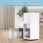 Acekool Aire acondicionado y calefactor portátil de 10,000 BTU, 3 en 1, bomba de calor, ventilador, deshumidificador, control remoto, temporizador de 24 horas, enfría 450 pies cuadrados, kit para ventana