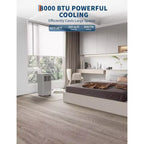 Acekool Aire Acondicionado Portátil de 8000 BTU, Unidad de CA 3 en 1 con Ventilador de Refrigeración y Deshumidificador, Control Remoto y Temporizador de 24H, Enfría Habitaciones de hasta 32.5 m²