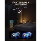 Acekool Aire Acondicionado Portátil de 8000 BTU, Unidad de CA 3 en 1 con Ventilador de Refrigeración y Deshumidificador, Control Remoto y Temporizador de 24H, Enfría Habitaciones de hasta 32.5 m²