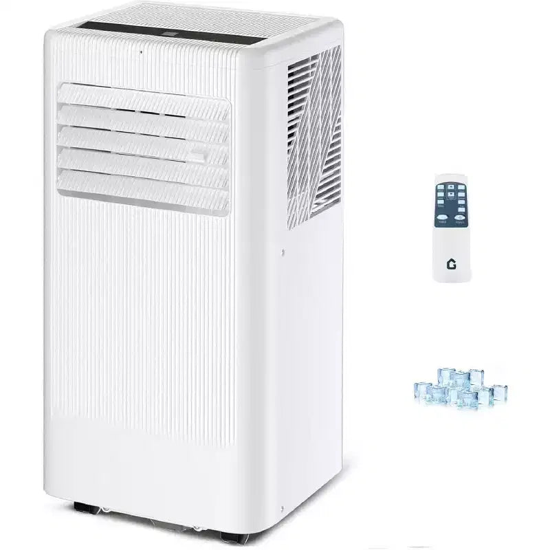 Acekool 10,000 BTU Portable Air Conditioner, 3-in-1 AC, Dehumidifier, Fan, Cools 560 Sq Ft, Remote, LED Display, 24H Timer, Wheels, White