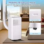 Acekool 10,000 BTU Portable Air Conditioner, 3-in-1 AC, Dehumidifier, Fan, Cools 560 Sq Ft, Remote, LED Display, 24H Timer, Wheels, White