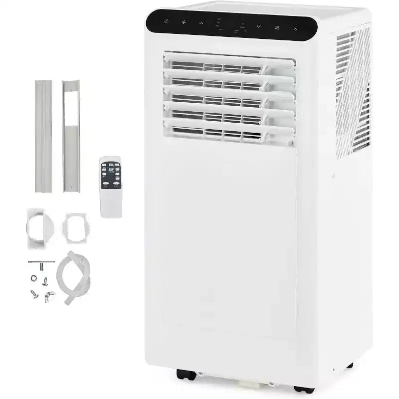 Acekool 8,000 BTU Portable Air Conditioner, 4-in-1 AC Dehumidifier Fan, for Rooms up to 350 Sq. Ft, Timer, Remote, Easy Move