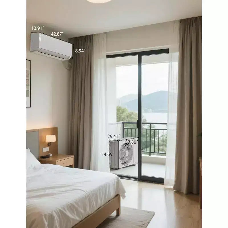 Acekool 24000 BTU Mini Split AC & Heat Pump, 21 SEER2 Inverter, WiFi & Alexa, Ductless System with Install Kit for up to 1500 Sq Ft Rooms