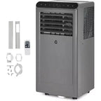 Acekool 10,000 BTU Portable Air Conditioner, 4-in-1 AC Dehumidifier Fan Sleep Mode, Remote, Energy Efficient, for Rooms up to 450 Sq. Ft, Grey