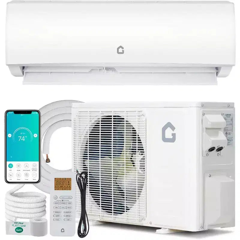 Acekool 9000 BTU Mini Split AC & Heater, 20 SEER2, WiFi Enabled, Wall-Mounted for Rooms up to 450 Sq.Ft