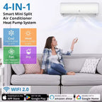 Acekool 9000 BTU Mini Split AC & Heater, 20 SEER2, WiFi Enabled, Wall-Mounted for Rooms up to 450 Sq.Ft