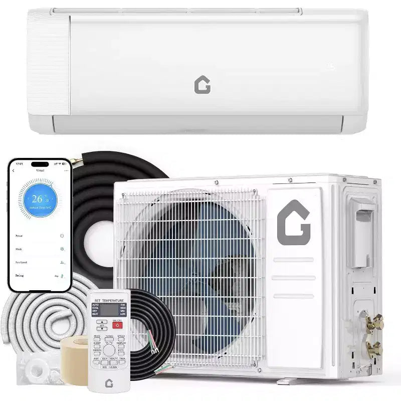 Acekool 24000 BTU Mini Split Air Conditioner & Heat Pump, 19 SEER2 Inverter, WiFi Smart Control, Ductless AC with Remote for Rooms up to 1500 Sq Ft