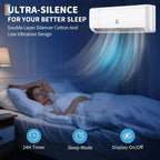 Acekool 24000 BTU Mini Split Aire Acondicionado y Bomba de Calor, Inverter 19 SEER2, Control Inteligente WiFi, Aire Acondicionado sin Ductos con Control Remoto para Habitaciones de hasta 139 m²