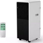 Acekool 14,000 BTU Portable Air Conditioner, 3-in-1 AC, Fan, Dehumidifier, for Room up to 700 Sq. Ft, Remote, Timer, Sleep Mode, Black+White