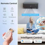 Costway 9100BTU Wifi Enabled Mini Split AC 20.5 SEER2115V Inverter Air Conditioner White/Gray