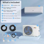 Costway 9100BTU Wifi Enabled Mini Split AC 20.5 SEER2115V Inverter Air Conditioner White/Gray