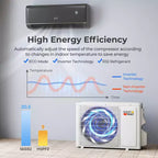 Costway 9100BTU Wifi Enabled Mini Split AC 20.5 SEER2115V Inverter Air Conditioner White/Gray