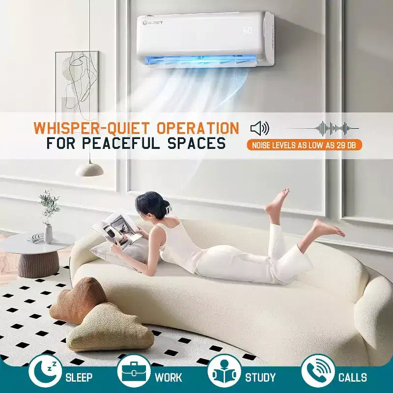 AMERLIFE Mini Split Air Conditioner Heat Pump, Energy Star Inverter AC with Wi-Fi Smart Control